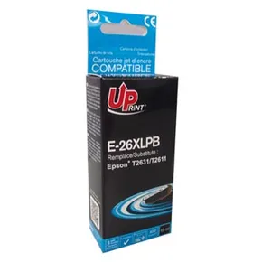 UPrint kompatibilis tinta: C13T26314010, T263140, 26XL, fotófekete, 400 oldal, 15 ml, E-26XL